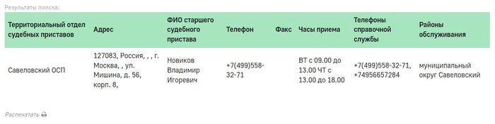 Результат поиска выдается в автоматическом режиме