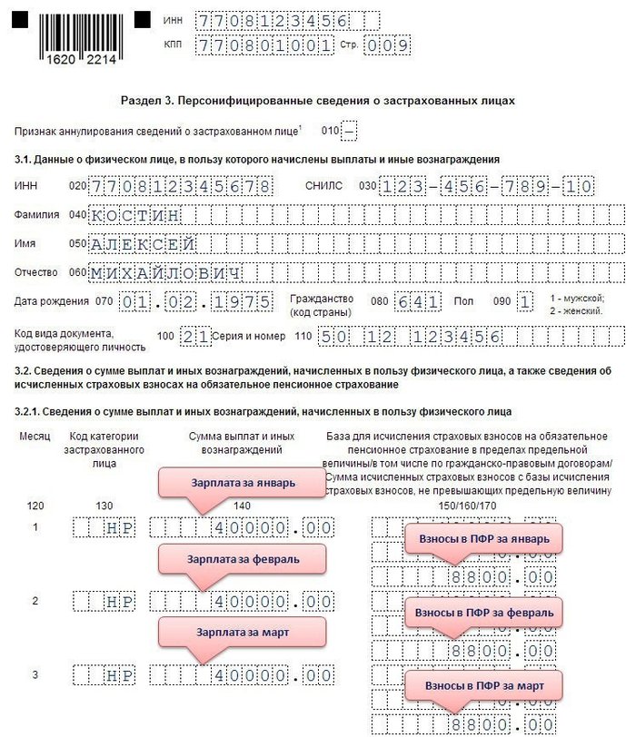 Образец сведения о застрахованном лице в фсс образец заполнения