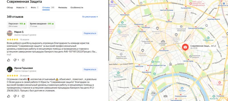 Отзывы клиентов компании «Современная защита»