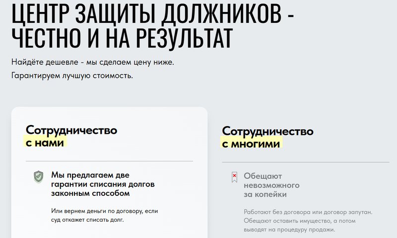 У ЦЗН множество положительных отзывов, а на сайте подробно разъяснен порядок защиты клиентов